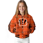 custom cincinnati bengals bolt stripe orange varsity jacket best selling.webp