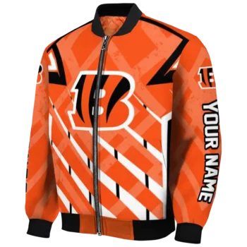custom cincinnati bengals chevron angles orange bomber jacket best selling