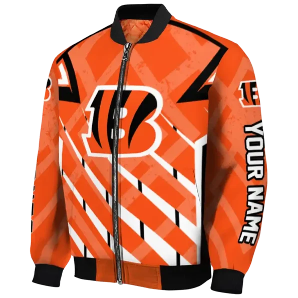 custom cincinnati bengals chevron angles orange bomber jacket best selling