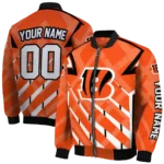 custom cincinnati bengals chevron angles orange bomber jacket best selling