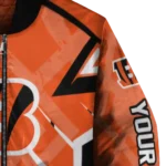 custom cincinnati bengals chevron angles orange bomber jacket best selling