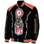 custom cincinnati bengals claw blood orange black varsity jacket best selling.webp