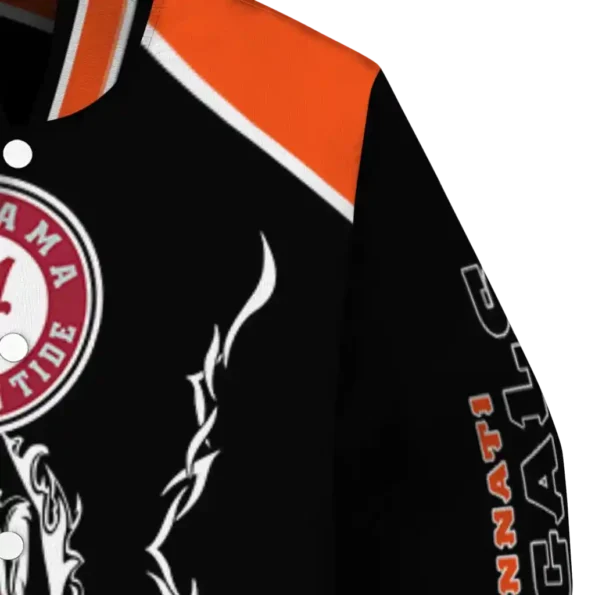 custom cincinnati bengals claw blood orange black varsity jacket premium grade.webp