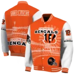 custom cincinnati bengals ferris arena orange white varsity jacket best selling.webp