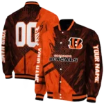 custom cincinnati bengals hexagon mesh orange black varsity jacket best selling.webp