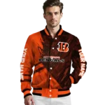 custom cincinnati bengals hexagon mesh orange black varsity jacket best selling.webp
