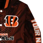 custom cincinnati bengals hexagon mesh orange black varsity jacket best selling.webp