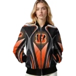 custom cincinnati bengals mesh chest black crocs black bomber jacket best selling