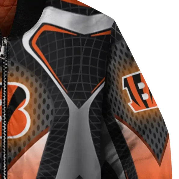 custom cincinnati bengals mesh chest black crocs black bomber jacket premium grade
