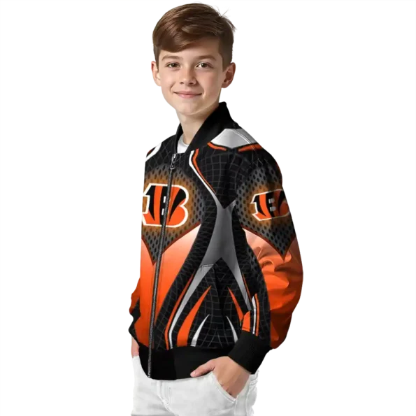 custom cincinnati bengals mesh chest black crocs black bomber jacket trendy