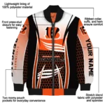 custom cincinnati bengals mesh effect orange black bomber jacket best selling