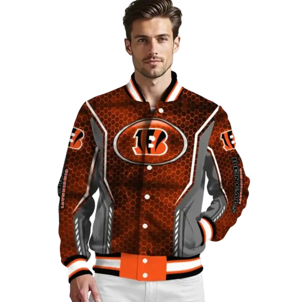 custom cincinnati bengals power plate orange varsity jacket high quality.webp