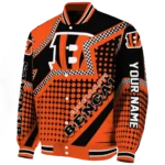 custom cincinnati bengals star burst orange varsity jacket best selling.webp