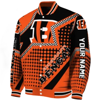 custom cincinnati bengals star burst orange varsity jacket best selling.webp
