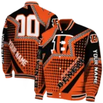 custom cincinnati bengals star burst orange varsity jacket best selling.webp