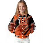 custom cincinnati bengals star burst orange varsity jacket best selling.webp