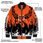 custom cincinnati bengals winged blaze orange white bomber jacket best selling