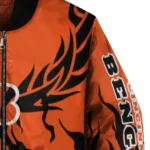 custom cincinnati bengals winged blaze orange white bomber jacket best selling