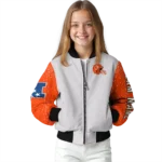 custom cleveland browns speckled arms brown gray bomber jacket best selling
