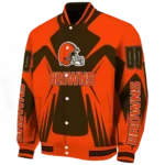 custom cleveland browns spider mark brown crocs varsity jacket best selling.webp