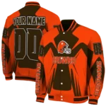 custom cleveland browns spider mark brown crocs varsity jacket best selling.webp