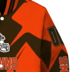 custom cleveland browns spider mark brown crocs varsity jacket best selling.webp