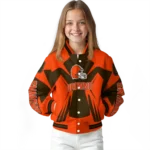 custom cleveland browns spider mark brown crocs varsity jacket best selling.webp