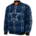 custom dallas cowboys bolt stripe blue bomber jacket best selling