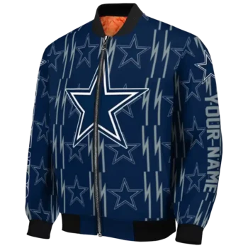 custom dallas cowboys bolt stripe blue bomber jacket best selling