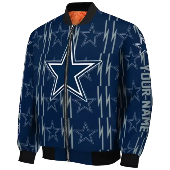 custom dallas cowboys bolt stripe blue bomber jacket best selling