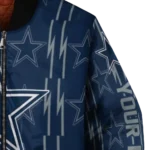 custom dallas cowboys bolt stripe blue bomber jacket best selling