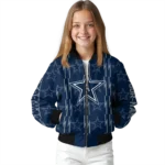 custom dallas cowboys bolt stripe blue bomber jacket best selling