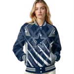 custom dallas cowboys chevron angles blue varsity jacket best selling.webp