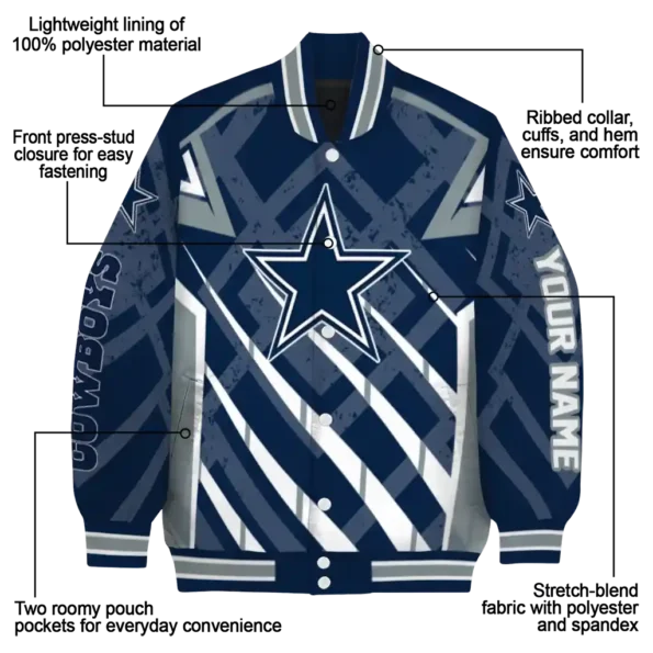 custom dallas cowboys chevron angles blue varsity jacket new arrival.webp