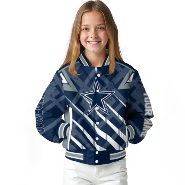 custom dallas cowboys chevron angles blue varsity jacket top rated.webp