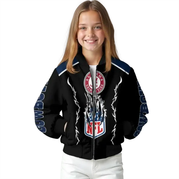 custom dallas cowboys claw blood blue black bomber jacket top rated