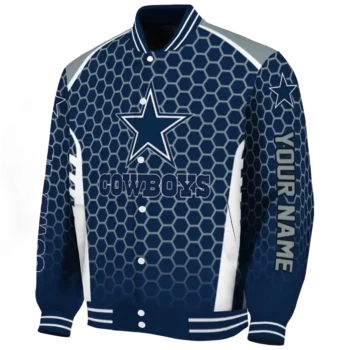custom dallas cowboys hexagon grid blue varsity jacket best selling.webp
