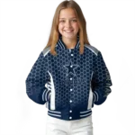 custom dallas cowboys hexagon grid blue varsity jacket best selling.webp