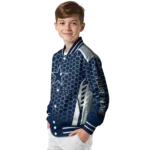 custom dallas cowboys hexagon grid blue varsity jacket best selling.webp