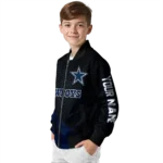 custom dallas cowboys hexagon mesh blue black bomber jacket best selling