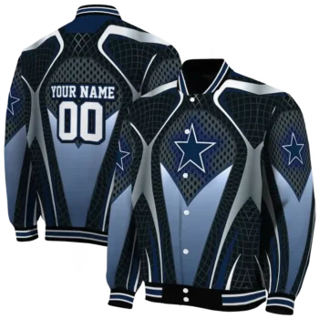 custom dallas cowboys mesh chest grey crocs black varsity jacket fashion forward.webp