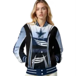 custom dallas cowboys mesh effect blue black varsity jacket best selling.webp