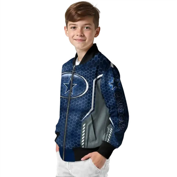 custom dallas cowboys power plate blue bomber jacket trendy