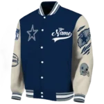 custom dallas cowboys razorback outline blue nude varsity jacket best selling.webp