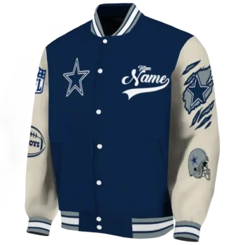 custom dallas cowboys razorback outline blue nude varsity jacket best selling.webp