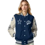 custom dallas cowboys razorback outline blue nude varsity jacket best selling.webp