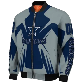 custom dallas cowboys spider mark blue grey crocs bomber jacket best selling