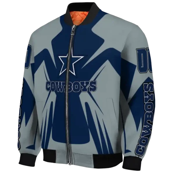 custom dallas cowboys spider mark blue grey crocs bomber jacket best selling