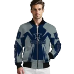 custom dallas cowboys spider mark blue grey crocs bomber jacket best selling