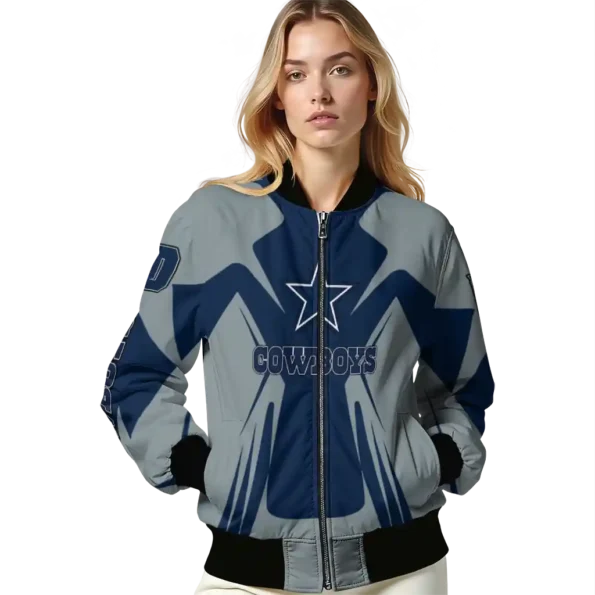 custom dallas cowboys spider mark blue grey crocs bomber jacket latest model